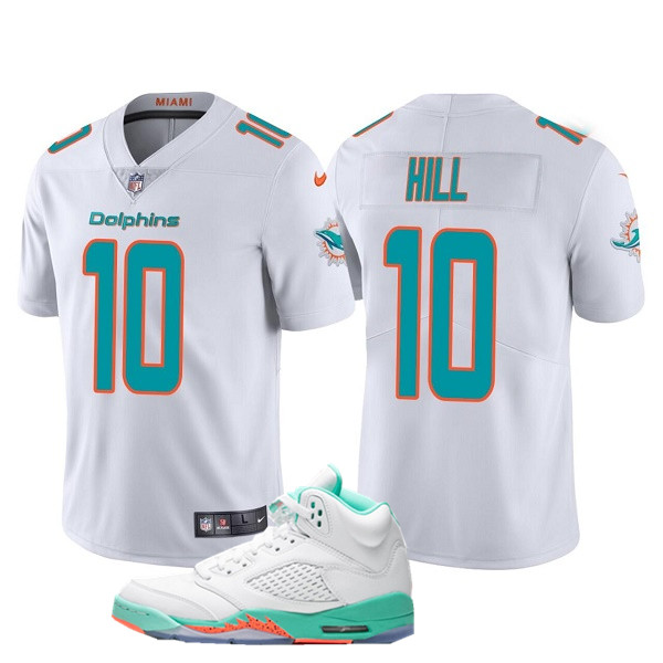 Miami Dolphins #10 Tyreek Hill White Vapor Stitched Football Jersey +AJ5