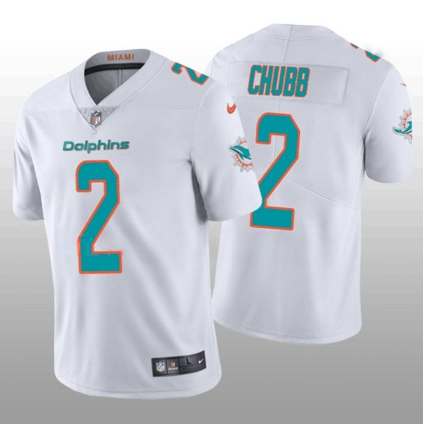 Miami Dolphins #2 Bradley Chubb 2022 White Vapor Untouchable Limited Stitched Jersey