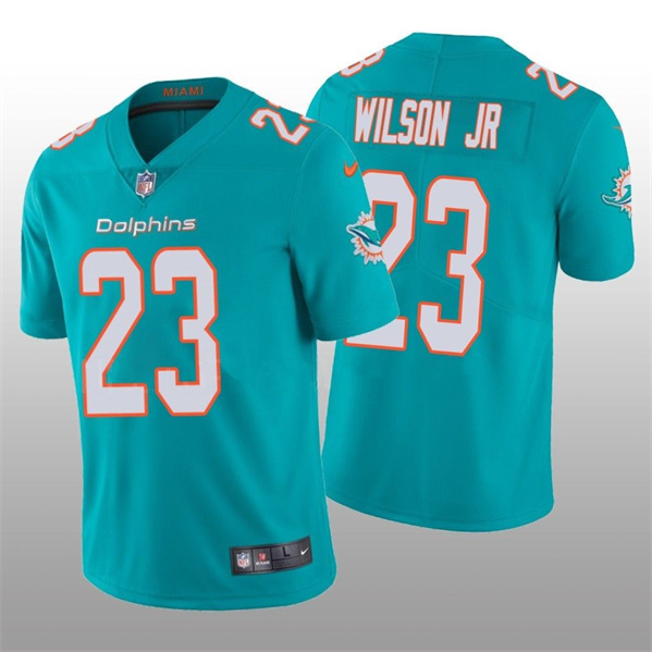 Miami Dolphins #23 Jeff Wilson Jr 2022 Aqua Vapor Untouchable Limited Stitched Jersey