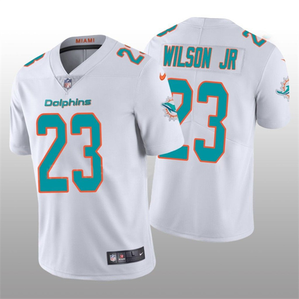 Miami Dolphins #23 Jeff Wilson Jr 2022 White Vapor Untouchable Limited Stitched Jersey