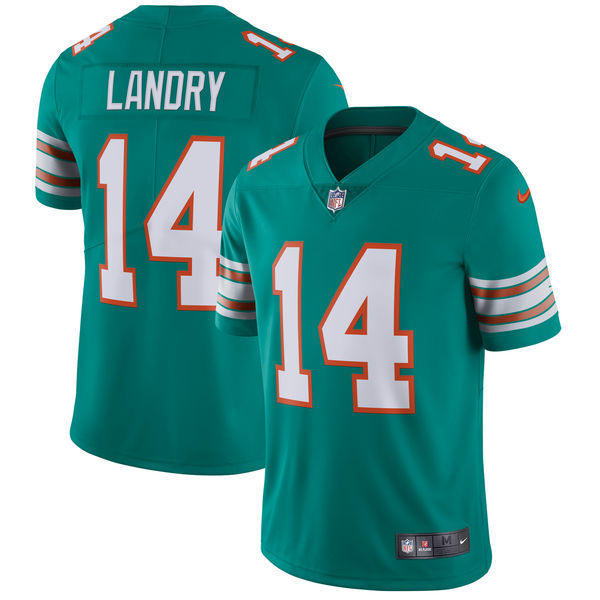 Miami Dolphins #14 Jarvis Landry Nike Aqua Green Vapor Untouchable Limited Stitched Jersey