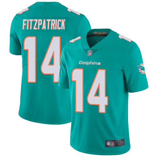 Miami Dolphins #14 Ryan Fitzpatrick Aqua Green Vapor Untouchable Limited Stitched Jersey