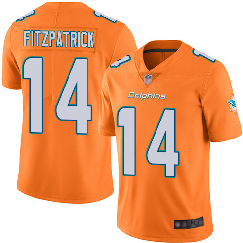 Miami Dolphins #14 Ryan Fitzpatrick Orange Vapor Untouchable Limited Stitched Jersey