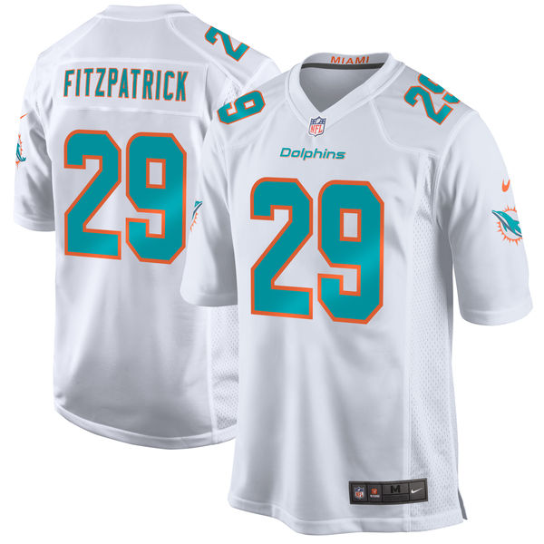 Miami Dolphins #29 Minkah Fitzpatrick White 2018 Draft Pick Game Jersey