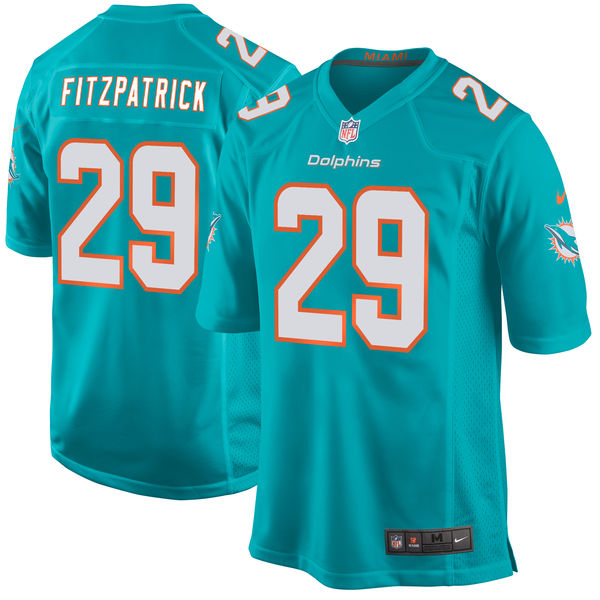 Miami Dolphins #29 Minkah Fitzpatrick Aqua 2018 Draft First Round Pick Game Jersey