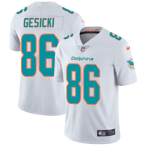 Miami Dolphins #86 Mike Gesicki White Vapor Untouchable Limited Stitched Jersey