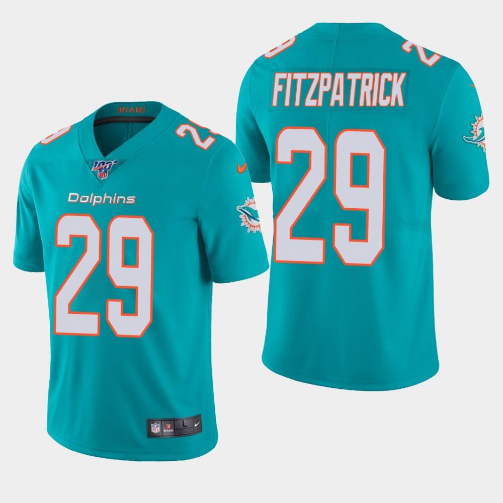 Miami Dolphins #29 Minkah Fitzpatrick Aqua 2019 100th Season Vapor Untouchable Limited Stitched Jersey