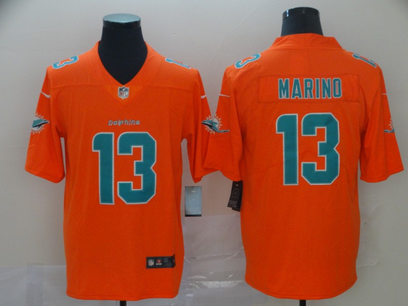 Miami Dolphins #13 Dan Marino Orange Inverted Legend Stitched Jersey