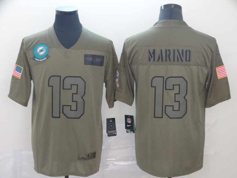 Miami Dolphins #13 Dan Marino 2019 Camo Salute To Service Limited Stitched Jersey
