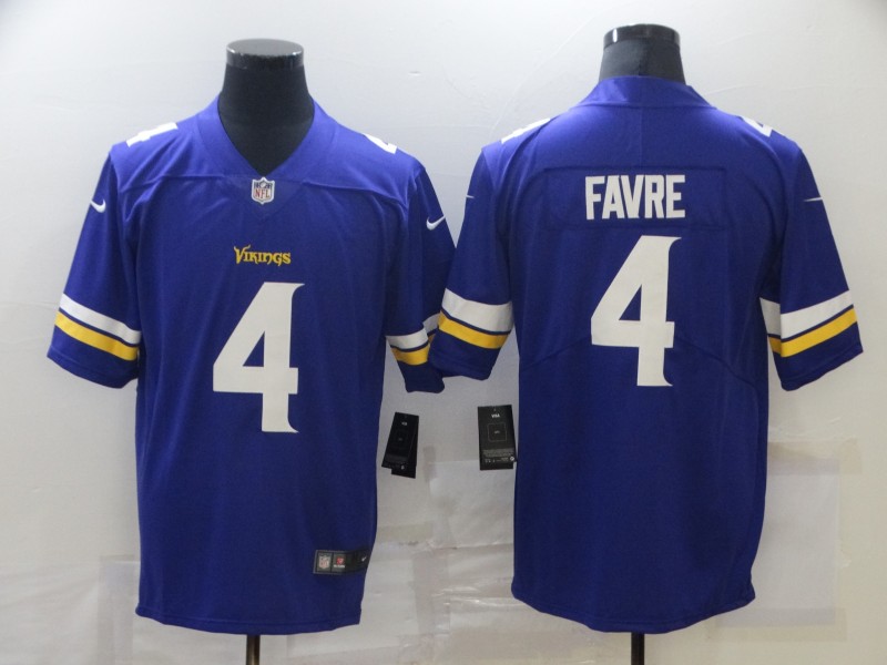 Minnesota Vikings #4 Brett Favre Purple Vapor Untouchable Limited Stitched Jersey