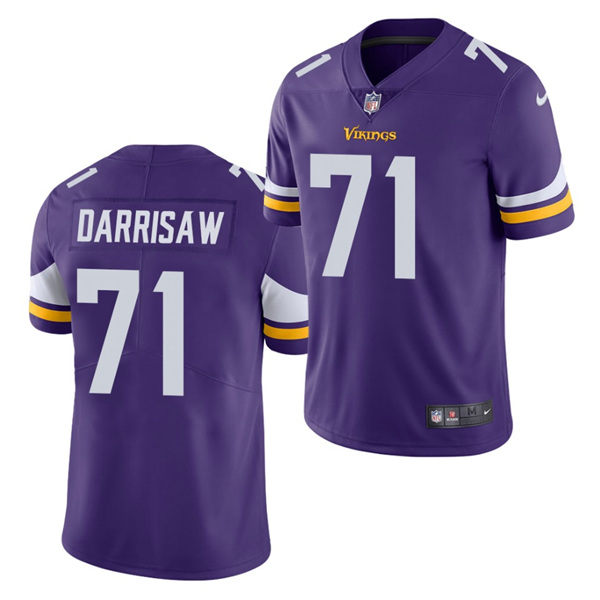 Minnesota Vikings #71 Christian Darrisaw Purple 2021 Vapor Untouchable Limited Stitched Jersey 