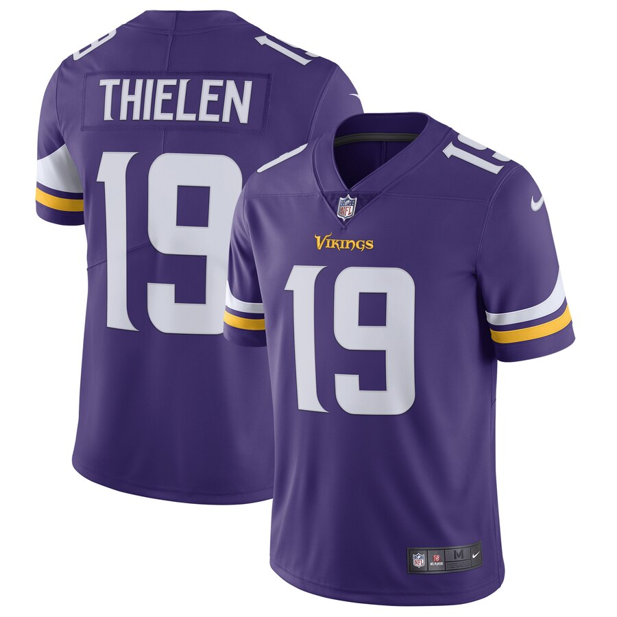 Minnesota Vikings #19 Adam Thielen Purple Vapor Untouchable Limited Stitched Jersey