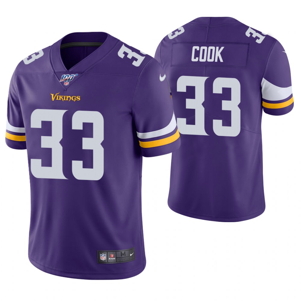 Minnesota Vikings #33 Dalvin Cook Purple 2019 100th Season Vapor Untouchable Limited Stitched Jersey