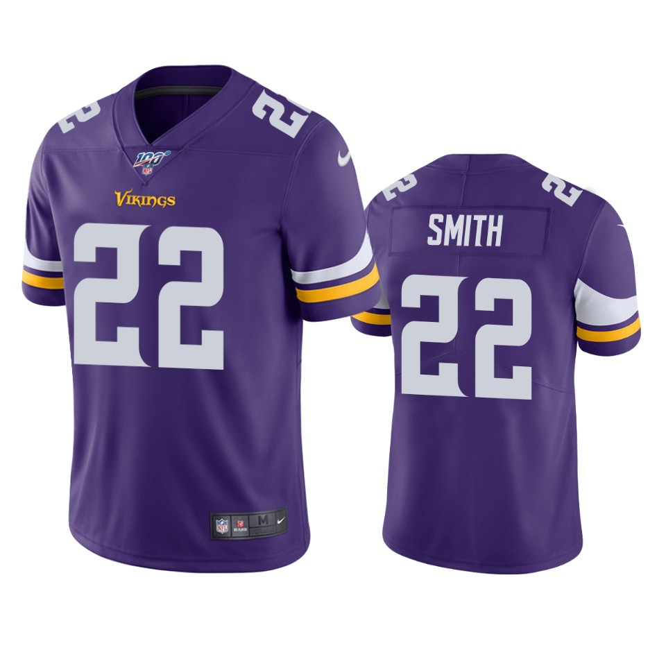Minnesota Vikings #22 Harrison Smith Purple 2019 100th Season Vapor Untouchable Limited Stitched Jersey
