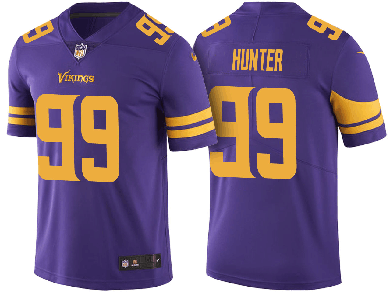 Minnesota Vikings #99 Danielle Hunter Purple Color Rush Limited Stitched Jersey