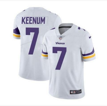 Minnesota Vikings #7 Case Keenum White Vapor Untouchable Limited Stitched Jersey