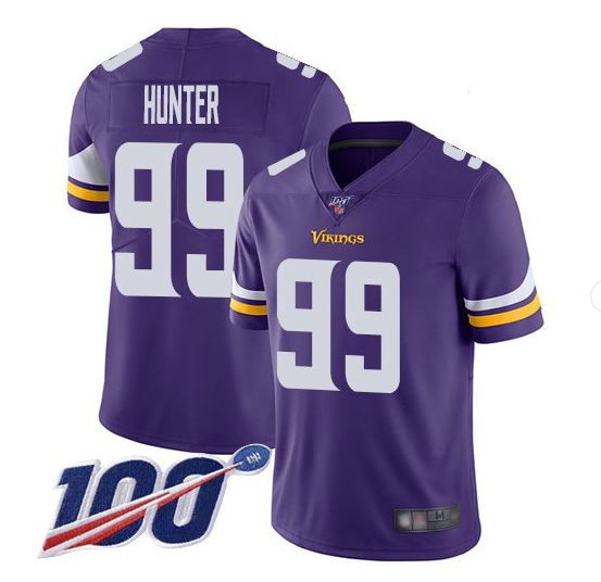 Minnesota Vikings #99 Danielle Hunter 2019 100th Season Purple Vapor Untouchable Limited Stitched Jersey