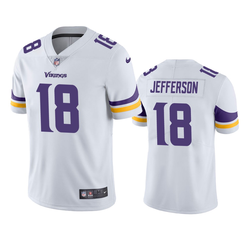Minnesota Vikings #18 Justin Jefferson 2020 White Vapor Untouchable Limited Stitched Jersey