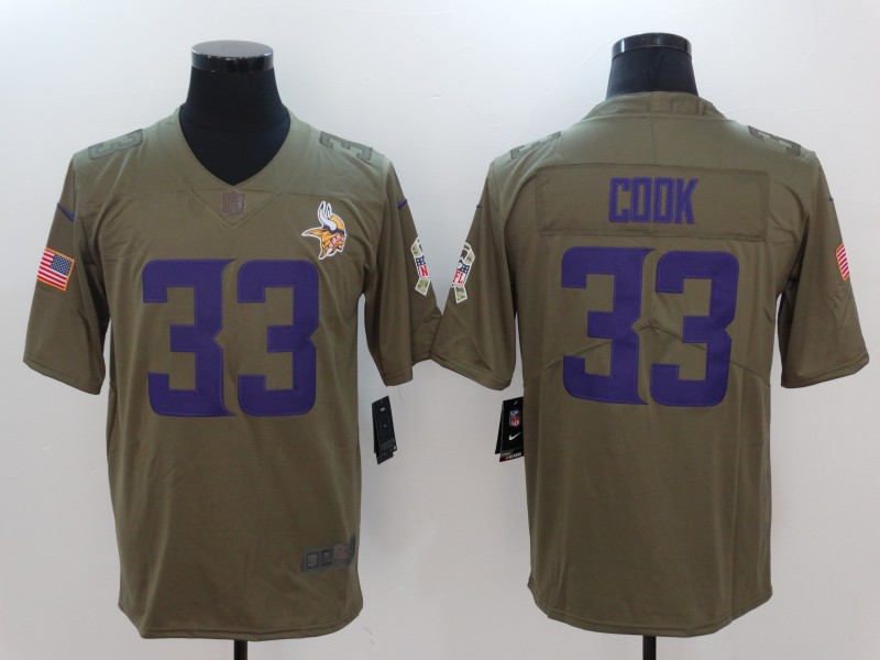 Minnesota Vikings #33 Dalvin Cook Camo Salute To Service Limited Stitched Jersey