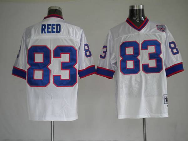 Mitchell Ness Bills #83 Andre Reed White Stitched Throwback Jersey