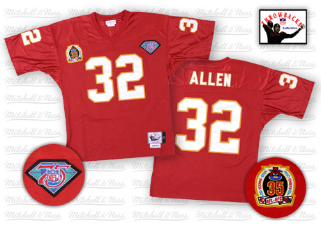 Mitchell And Ness Chiefs #32 Marcus Allen Red 75TH Stitched Jersey