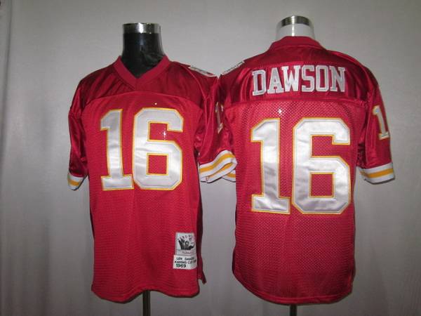 Mitchell And Ness Chiefs #16 Len Dawson Red Stitched Throwback Jersey