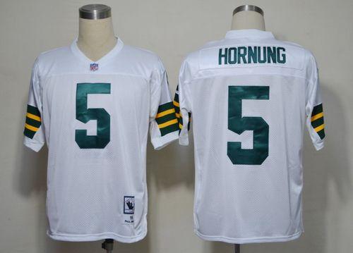 Mitchell And Ness Packers #5 Paul Hornung White Stitched Jersey