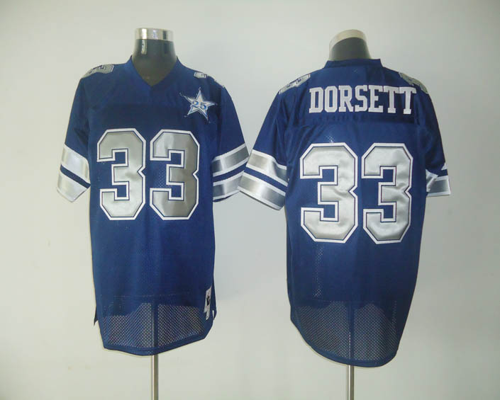 Mitchell Ness Cowboys #33 Tony Dorsett Blue With 25TH Stitched Throwback Jersey