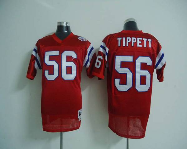 Mitchell And Ness Patriots #56 Andre Tippett Red Stitched Throwback Jersey