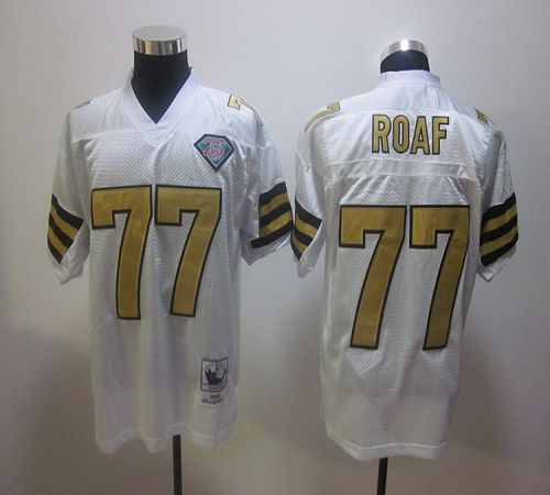 Mitchell And Ness Saints #77 Willie Roaf White Stitched Jersey