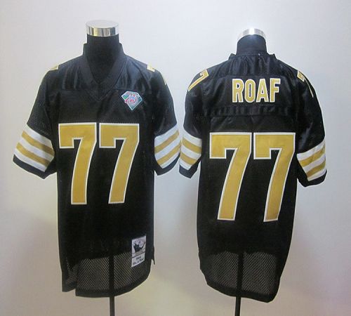 Mitchell And Ness Saints #77 Willie Roaf Black Stitched Jersey