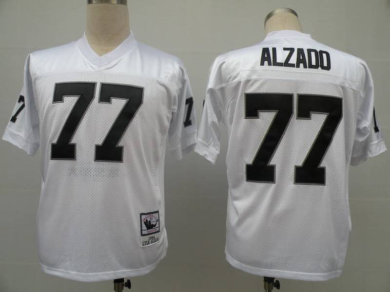 Mitchell And Ness Raiders #77 Lyle Alzado White Stitched Throwback Jersey