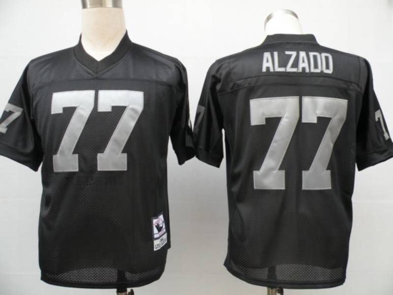 Mitchell And Ness Raiders #77 Lyle Alzado Black Stitched Throwback Jersey
