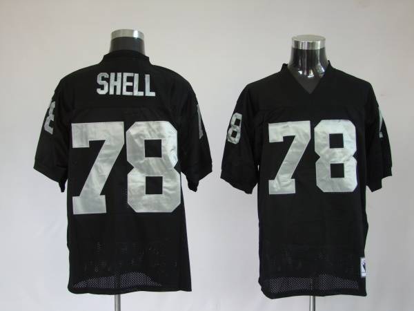 Mitchell And Ness Raiders Art Shell #78 Stitched Black Jersey