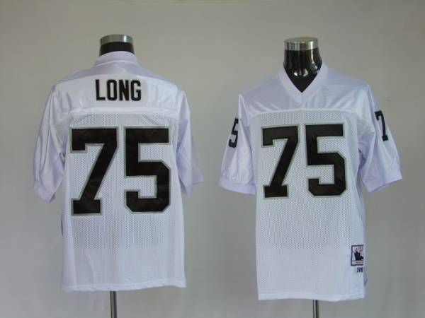 Mitchell And Ness Raiders Howie Long #75 Stitched White Jersey