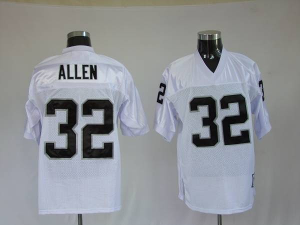 Mitchell And Ness Raiders Marcus Allen #32 Stitched White Jersey