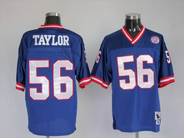 Mitchell And Ness Giants #56 Lawrence Taylor Blue Stitched Jersey