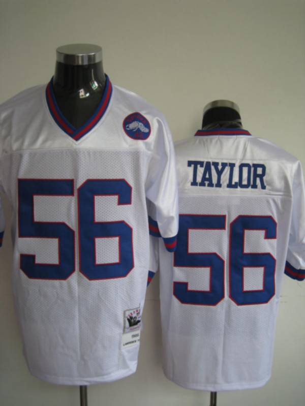 Mitchell And Ness Giants #56 Lawrence Taylor Stitched White Jersey
