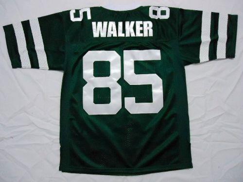 Mitchell And Ness Jets #85 Wesley Walker Green Stitched Throwback Jersey