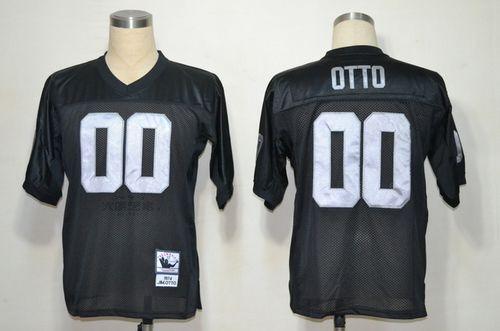 Mitchell And Ness Raiders #0 Jim Otto Black Stitched Throwback Jersey