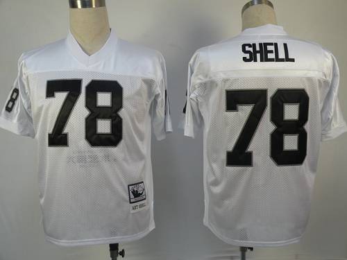 Mitchell And Ness Raiders #78 Art Shell White Stitched Jersey