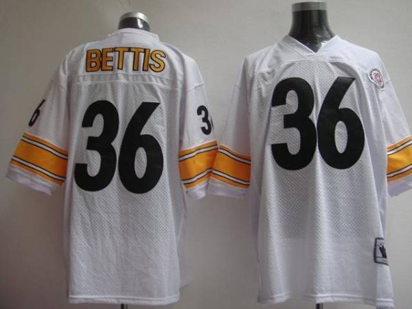 Mitchell Ness Steelers #36 Jerome Bettis White Stitched Throwback Jersey
