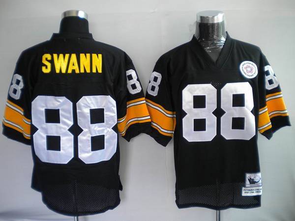 Mitchell Ness Steelers #88 Lynn Swann Black Stitched Throwback Jersey