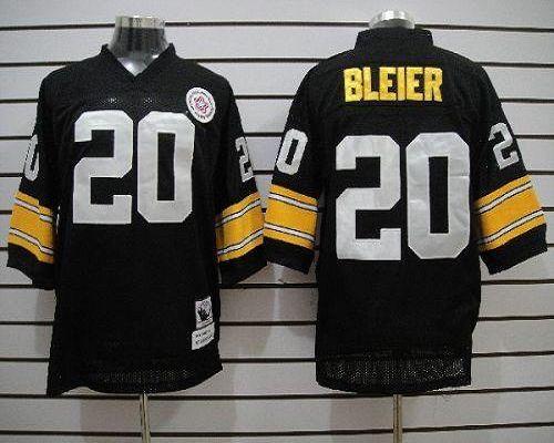 Mitchell Ness Steelers #20 Rocky Bleier Black Stitched Throwback Jersey