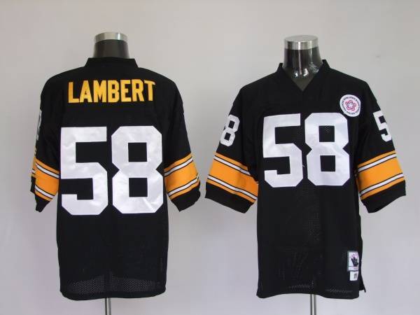 Mitchell Ness Steelers #58 Jack Lambert Black Stitched Throwback Jersey