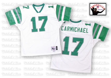 Mitchell And Ness Eagles #17 Harold Carmichael White Stitched Throwback Jersey