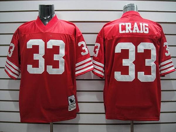 Mitchell And Ness 49ers #33 Roger Craig Stitched Red Jersey