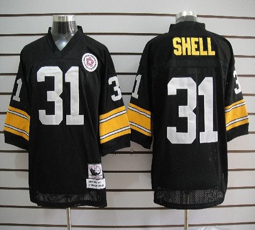Mitchell And Ness Steelers #31 Donnie Shell Black Stitched Jersey