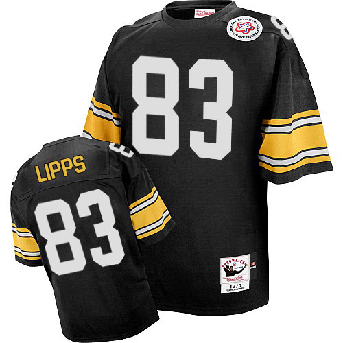 Mitchell And Ness Steelers #83 Louis Lipps Black Stitched Jersey