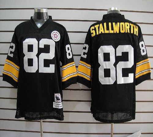 Mitchell And Ness Steelers #82 John Stallworth Black Stitched Jersey